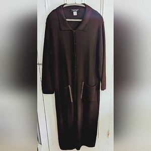 Willi Smith Chocolate Brown Coat Sweater